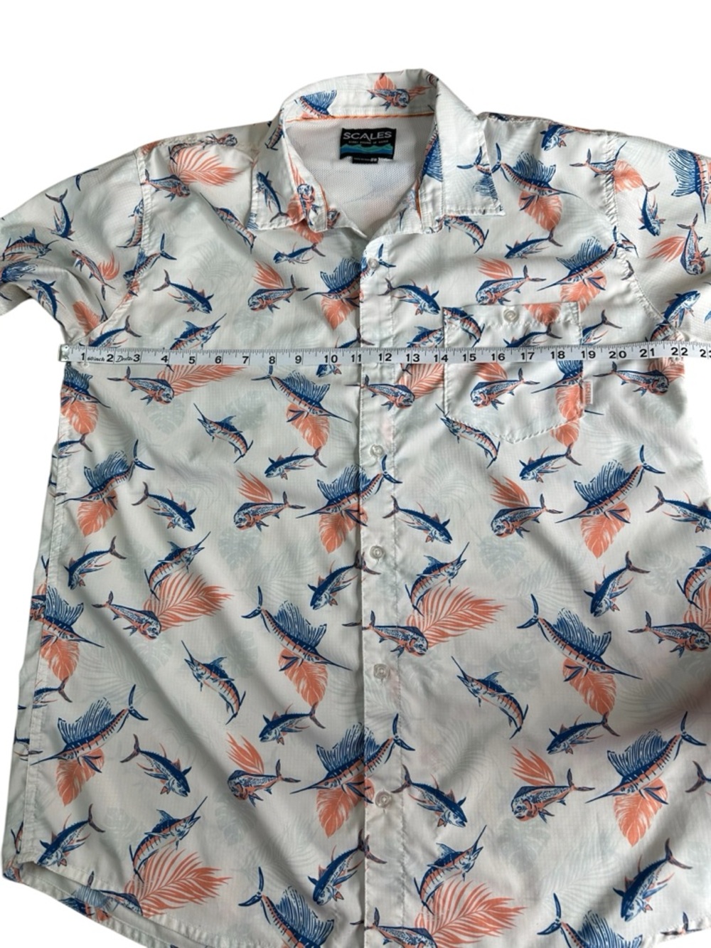 SCALES GEAR Mens  TROPICAL SLAM BUTTON DOWN. Size Large - Picture 3 of 8